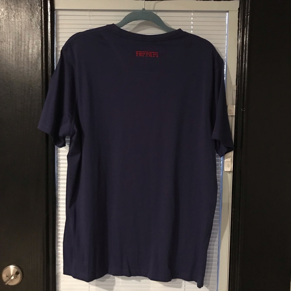 NWT Ferrari Navy Blue Men's Shirt, Size XL - Picture 2 of 7